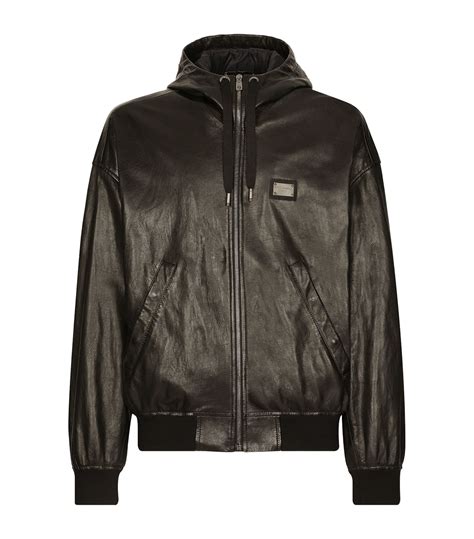 dolce gabbana down jacket men brown|Dolce & Gabbana leather jacket men.